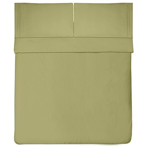 Book Cover 1500 Supreme Collection Extra Soft Queen Sheets Set, Sage - Luxury Bed Sheets Set With Deep Pocket Wrinkle Free Hypoallergenic Bedding, Over 40 Colors, Queen Size, Sage