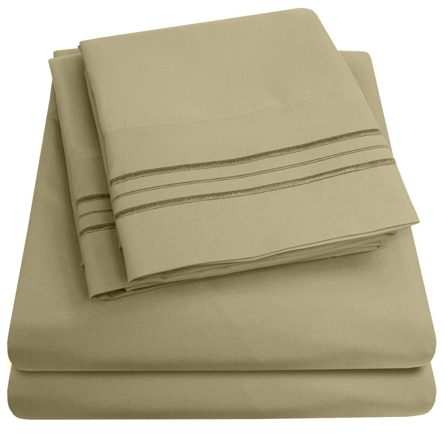 Book Cover 1500 Supreme Collection King Sheet Sets Sage Green - Luxury Hotel Bed Sheets and Pillowcase Set for King Mattress - Extra Soft, Elastic Corner Straps, Deep Pocket Sheets, King Sage Green