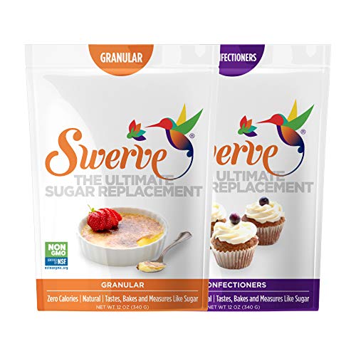 Book Cover Swerve Sweetener, Bakers Bundle, Granular and Confectioners, 12 Ounce, pack of 2