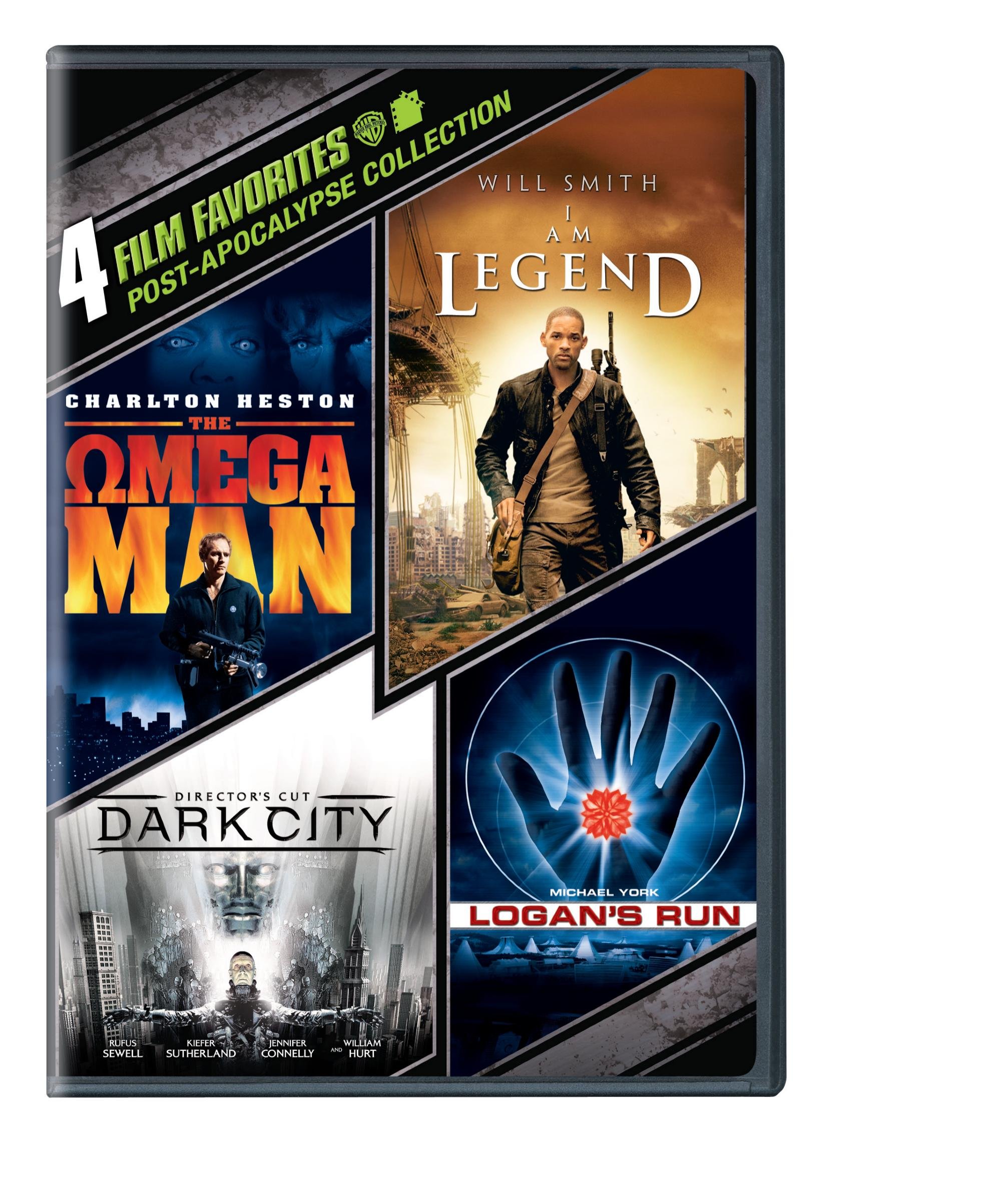 Book Cover 4 Film Favorites: Post-Apocalypse (I Am Legend, Logan's Run, Dark City Director's Cut, The Omega Man)
