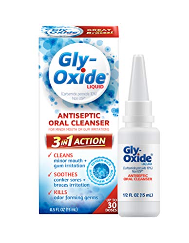 Book Cover Gly-Oxide Alcohol-Free Antiseptic Mouth Sore Rinse, 0.5 oz
