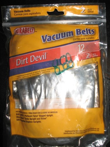 VACUUM BELTS DIRT DEVIL 12; 2 BELST; #67012 (023169119345)