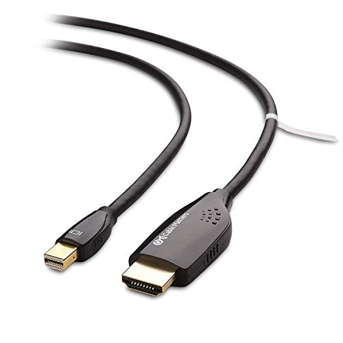 Cable Matters Mini DisplayPort to HDTV Cable in Black 6 Feet - Thunderbolt and Thunderbolt 2 Port Compatible