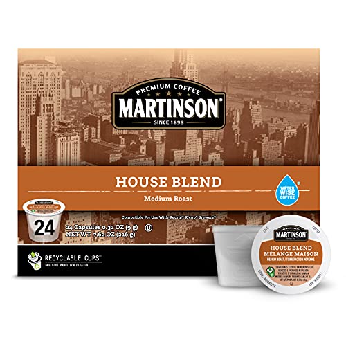 Martinson House Blend, Medium Roast Coffee, Keurig K-Cup Brewer Compatible Pods, 24 Count (Pack of 1)
