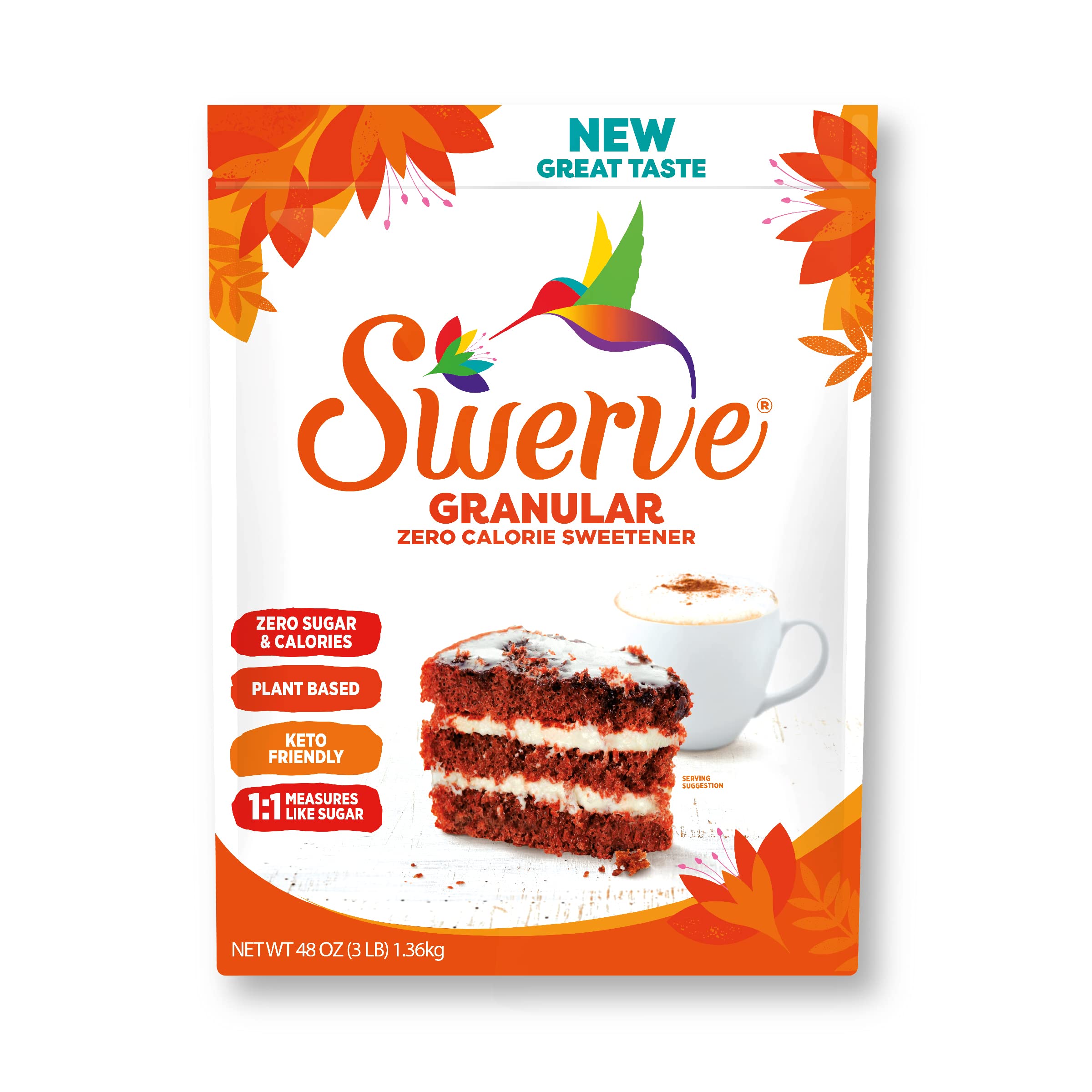Book Cover Swerve Ultimate Sugar Replacement Sweetener, Granular Sugar Substitute, Zero Calorie, Keto Friendly, Zero Sugar, Non-Glycemic, Gluten Free, 3 lbs Bag(Packaging May Vary)