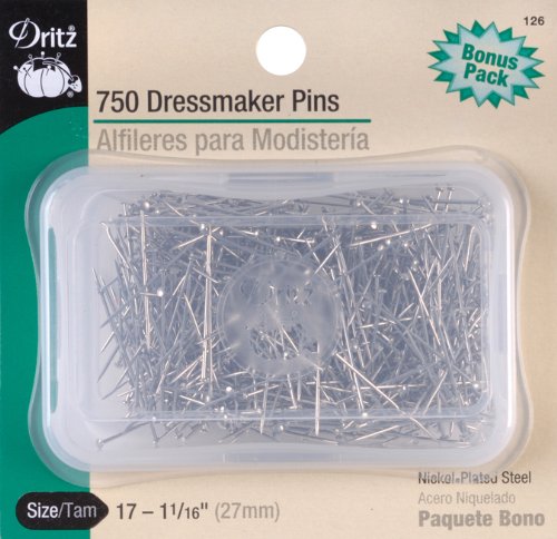 Book Cover Dritz 126 Dressmaker Pins, 1-1/16-Inch (750-Count)