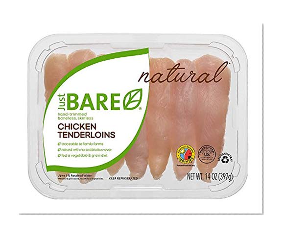 Book Cover Just BARE Chicken, Hand-Trimmed Boneless, Skinless Chicken Tenders, 0.88 lb