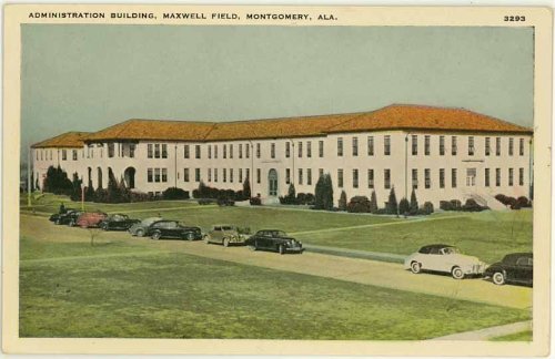 Maxwell Field Administration Building (Air Force Base) (Vintage Montgomery Alabama Postcard) #3293