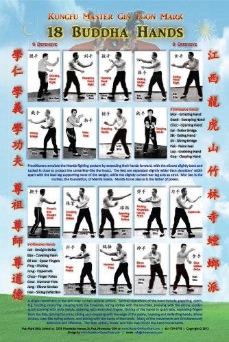 18 Buddha Hands - Wall Chart - Master Gin Foon Mark Southern Praying Mantis