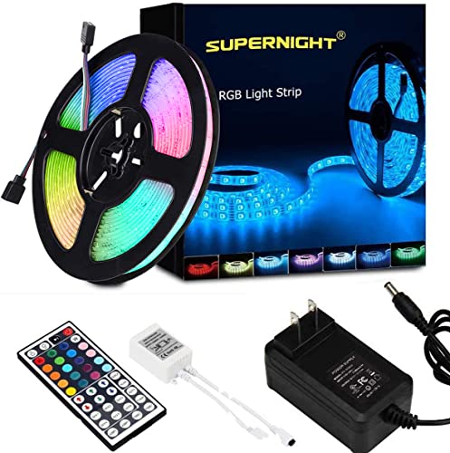 16.4ft 5m Waterproof Flexible Strip 300leds Color Changing RGB Smd5050 LED Light Strip Kit RGB 5m + 44key Remote+12v 5a Power Supply