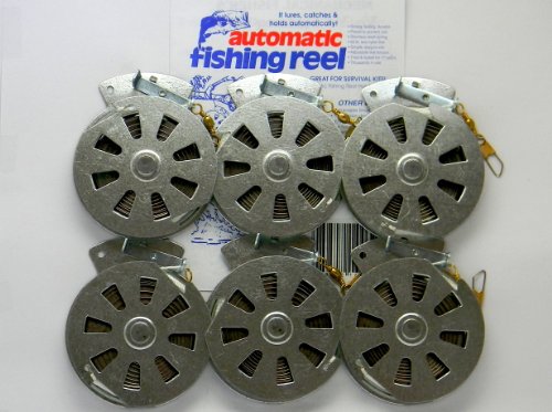 6 Mechanical Fisher's Yo Yo Fishing Reels -Package 1/2 Dozen- Yoyo Fish Trap -(Flat Trigger Model)