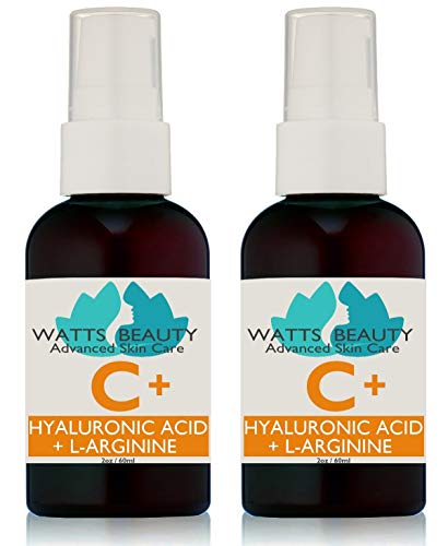 Watts Beauty Moisturizing Hyaluronic Acid Serum with Vitamin C - Advanced Antioxidant Skin Repair Gel - Made in USA - 4 oz