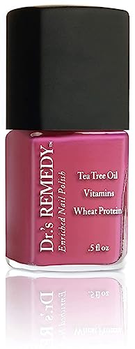 Dr’s Remedy Nail Polish, All Natural Enriched Nail Strengthener Non Toxic and Organic - HOPEFUL Hot Pink