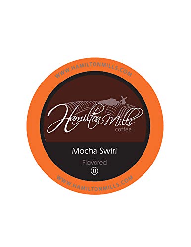 Hamilton Mills Mocha Swirl Coffee Pods, Compatible with 2.0 Keurig K-Cup Brewer, 40 Count