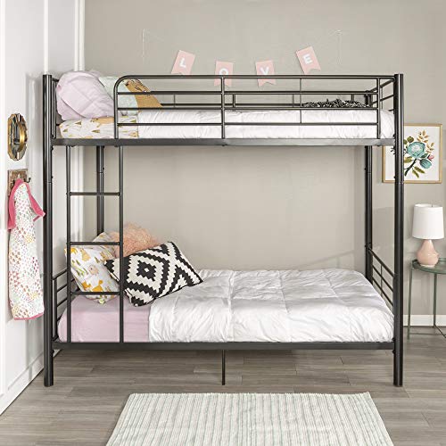 Book Cover Home Accent Furnishings Sunrise Metal Twin-Over-Twin Bunk Bed in Black