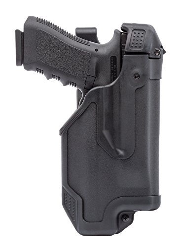 BLACKHAWK 44E000BK-R Glock 17/22/31 Epoch Level 3 Molded Light Bearing Duty Holster, Matte