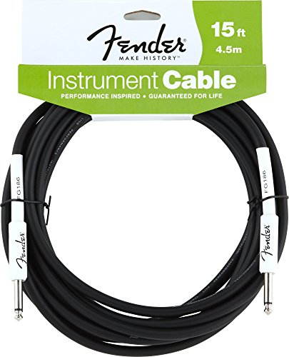 Book Cover Fender Performance Series Instrument Cables (Straight-Straight Angle) for electric guitar, bass guitar, electric mandolin, pro audio