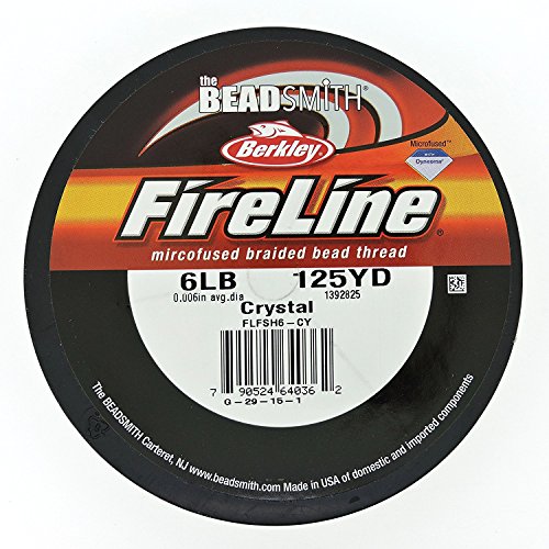 FireLine Braided Beading Thread 6 pound-test Clear .006 Inch Average Diameter 125 Yards