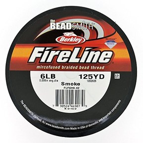 FireLine Braided Beading Thread 6lb,Smoke Grey, .006-Inches,125 Yards
