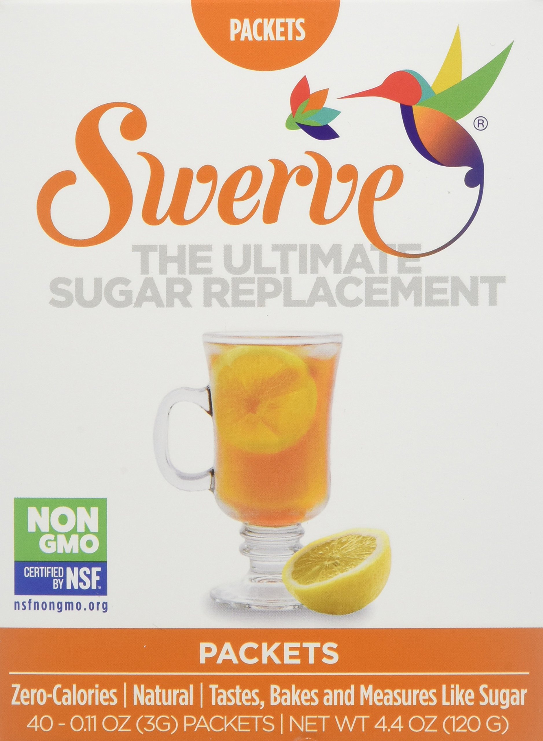 Book Cover Swerve Sweetener 3-Pack of 40 Count 0.11 Ounce (Pack of 120)