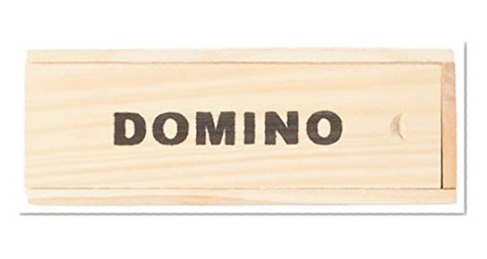 WDK PARTNER - A1300360 - Jeux de société - Jeu de dominos - Plumier bois