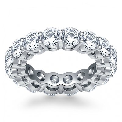 Madina Jewelry 5.00 ct Ladies Round Cut Diamond Eternity Wedding Band in Platinum in Size 6