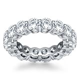 Madina Jewelry 5.00 ct Ladies Round Cut Diamond Eternity Wedding Band in Platinum in Size 6