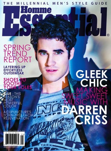 Essential Homme Magazine (Jan/Feb 2013) Darren Criss - Gleek Chic