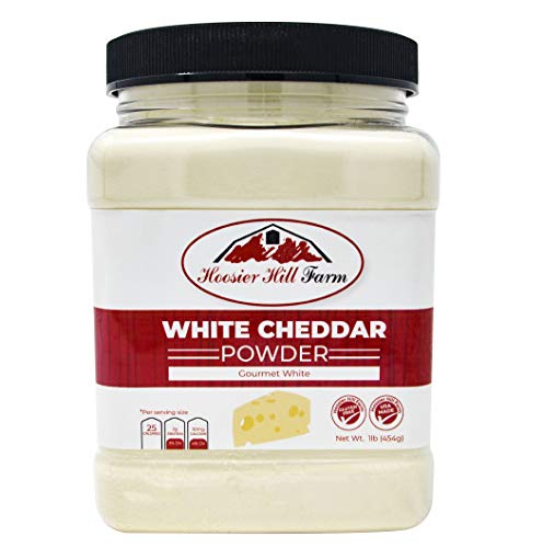 Hoosier Hill Farm Premium White Cheddar Cheese Powder, Natural (1 lb) Gluten Free and rBGH and rBST.free.