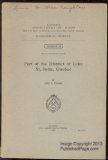 Part of the District of Lake St. John, Quebec Geological Survey Memoir 92