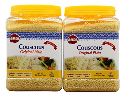 Book Cover Baron's Kosher Plain Traditional Original Couscous 26.45-ounce Jar (Pack of 2)