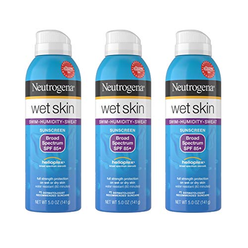 Neutrogena Wet Skin Sunblock Spray SPF#85+ 145 ml (Pack of 3)