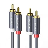 UGREEN Audio Câble RCA Mâle Vers Mâle Câble RCA RCA Cinch Plaqué Or (2 M)
