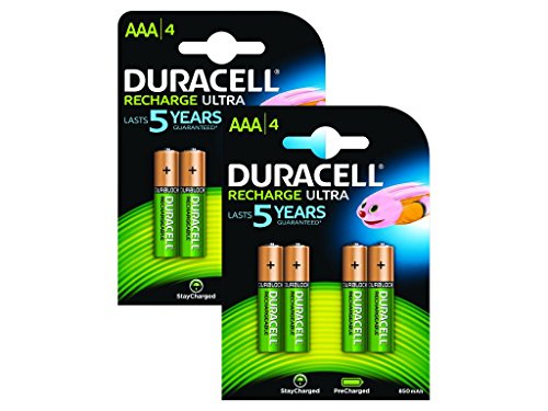 Duracell - Piles Rechargeables - AAA - Pack de 8