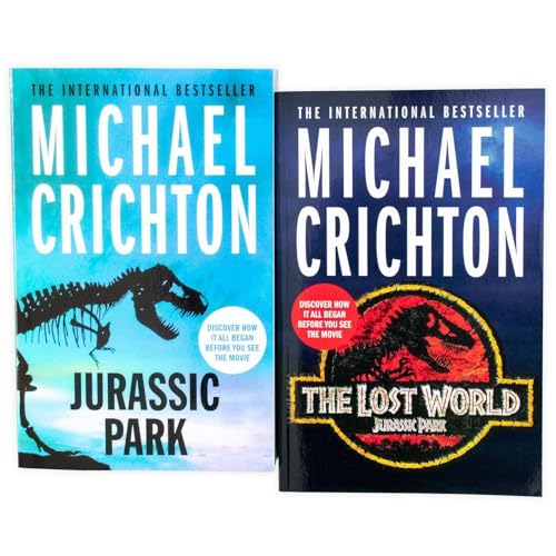 Michael Crichton Jurassic Park 2 Books Collection Pack Set (Jurassic Park, The Lost World)
