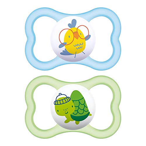 Book Cover MAM Sensitive Skin Pacifiers, Baby Pacifier 6+ Months, Best Pacifier for Breastfed Babies, 