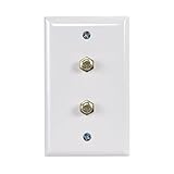 Zenith VW1001WJ2W Dual Coax Wallplate, White