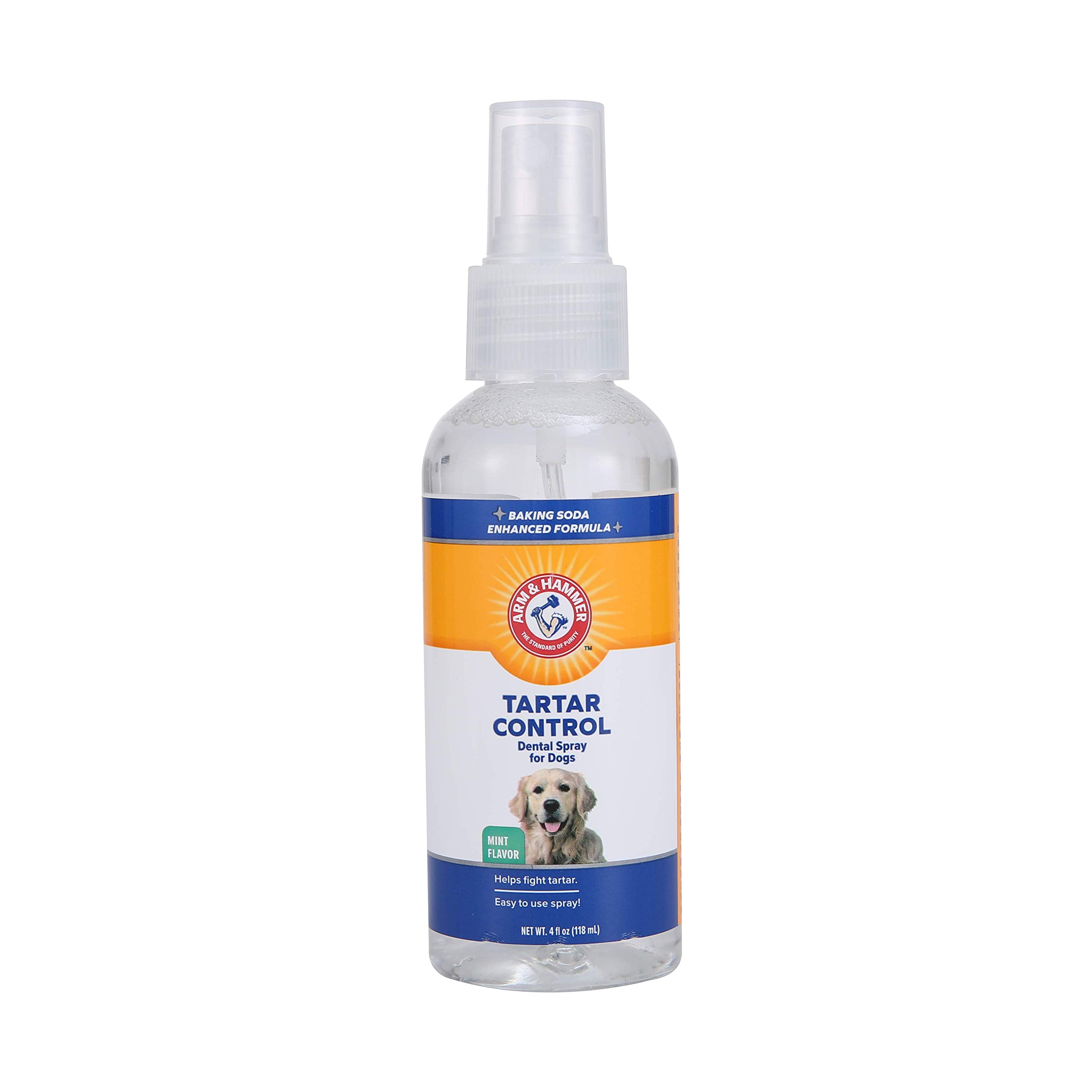 Arm & Hammer for Pets Tartar Control Dental Spray for Dogs | Dog Dental Spray Reduces Plaque & Tartar Buildup Without Brushing | Mint Flavor, 4 Ounces Dental Spray - Tartar Control 4 Ounce (Pack of 1)