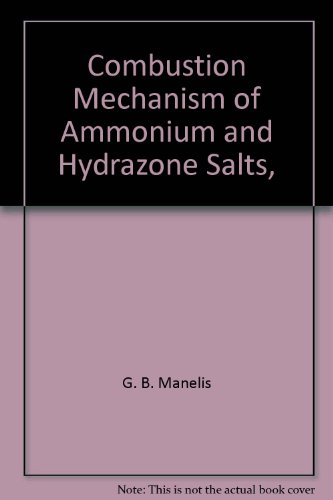 Combustion Mechanism of Ammonium and Hydrazone Salts,