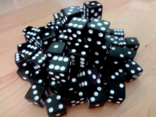 Discount Learning Supplies 100 Black Dice - 16Mm