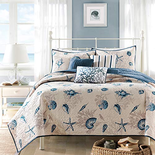 Book Cover Madison Park Bayside Coverlet&Bedspread, Full/Queen, Blue