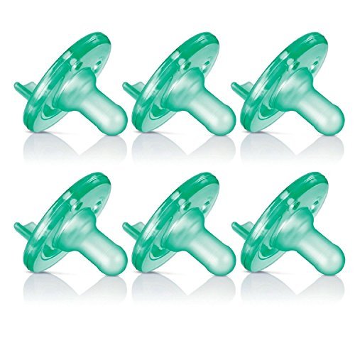 Book Cover Philips AVENT BPA Free Soothie Pacifier, Green, 3+ Months, 6 pack