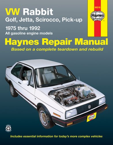 VW Rabbit, Golf, Jetta, Scirocco, Pick-Up: 1975 thru 1992- All Gasoline Engine Models (Hayes Automotive Repair Manual)