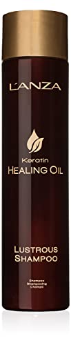 L'ANZA Keratin Healing Oil Lustrous Shampoo for Damaged Hair, Nourishes, Repairs, and Boosts Hair Shine and Strength for a Perfect Silky Look, Sulfate-free, Paraben-free, Gluten-free (10.1 Fl Oz)