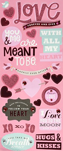 me & my BIG ideas mambiSTICKS Themed Stickers, Love