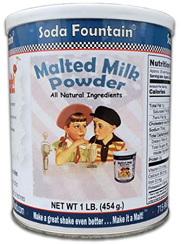 Book Cover Soda Fountain Malted Milk Powder 1 Lb. (Single) by CTL Foods