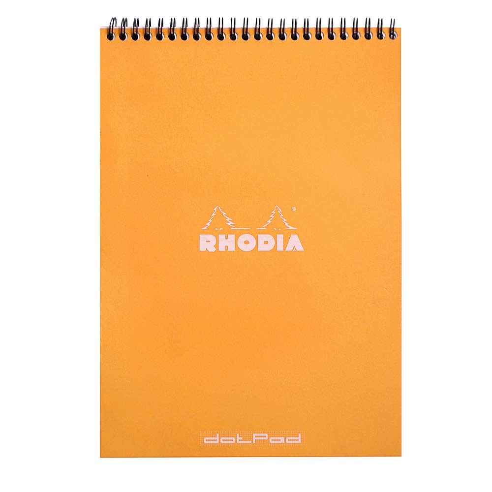 Rhodia Wirebound Notepad, A4, Dot - Orange A4 Dot Orange