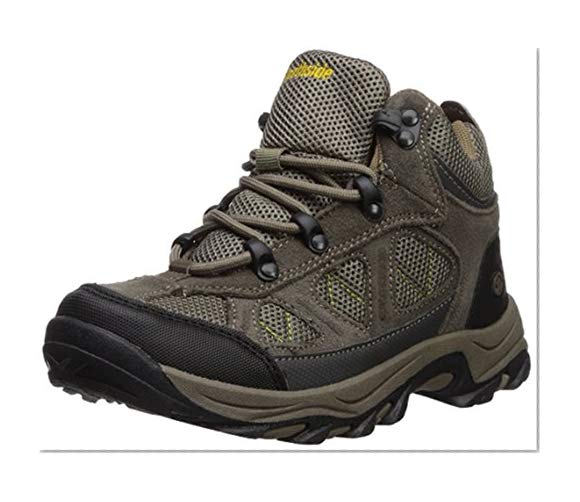 Northside Caldera Junior Hiking Boot, Stone/Yellow, 3 M US Little Kid