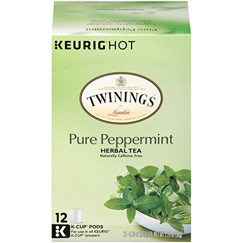 Book Cover Twinings of London Pure Peppermint Tea K-Cups for Keurig, 12 Count