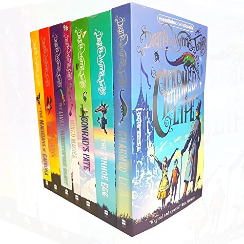 Diana Wynne Jones Chrestomanci 6 Books Collection Pack Set RRP: £41.94 (The Magicians of Caprona, Conrad's Fate, The Pinhoe Egg, Charmed Life, The Lives of Christopher Chant, Witch Week
